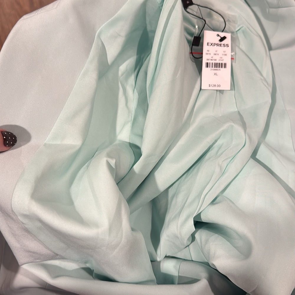 Express Mint Green Single-Button Blazer - image 4